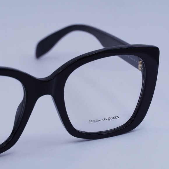 Alexander McQueen AM0351O 002 Eyeglasses Black 52mm Square Frame - Picture 5 of 10